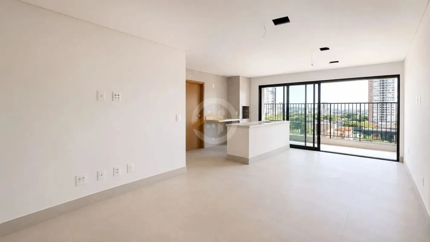 Apartamento com 3 quartos suítes, living integrado à varanda e cozinha, churrasq...