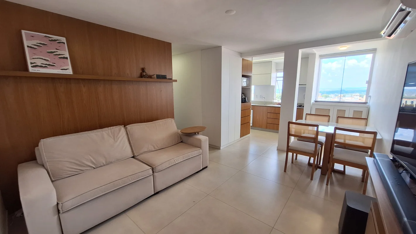 Projeto de arquitetura moderno que integra sala e cozinha, trazendo amplitude, c...