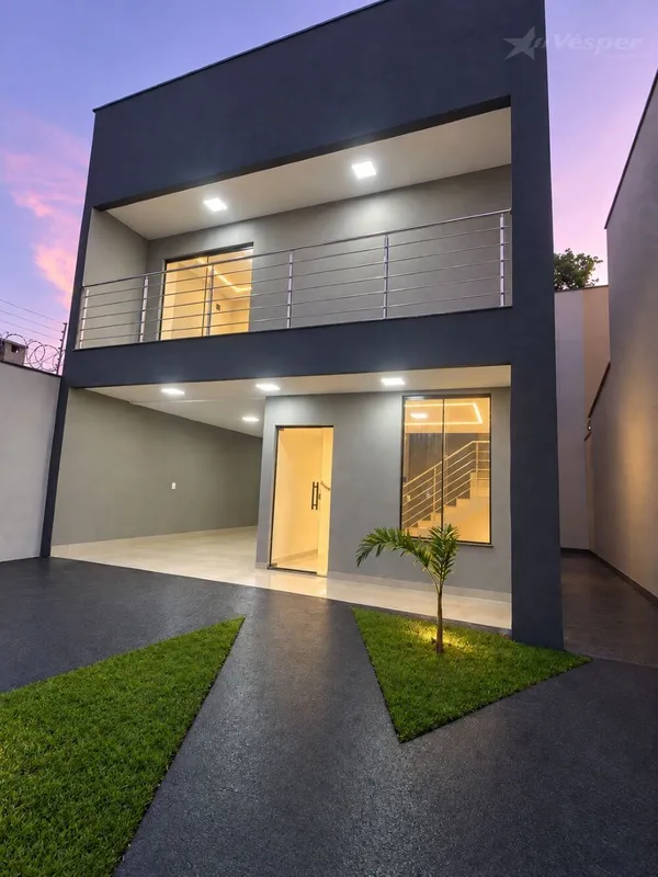 Sobrado à venda com 03 suítes e 205,00m² de área total no setor Recanto do bosqu...