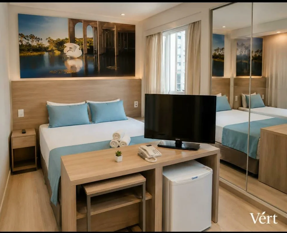 Flat S4 Hotel – Locação por Temporada -Águas ClarasHospede-se em um flat totalme...