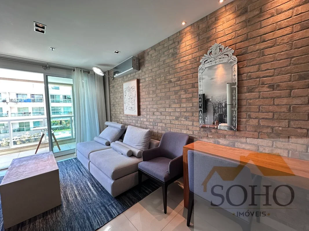SOHO IMÓVEIS ALUGA EXCELENTE FLAT MOBILIADO, NASCENTE, COM 50m² E VISTA PARA A P...