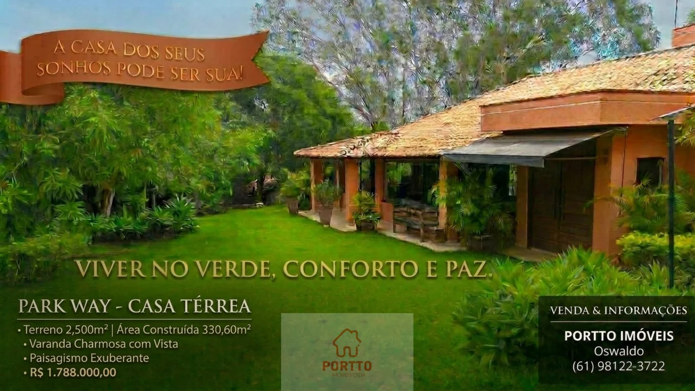 Viver no verde, conforto e paz: O refúgio dos seus sonhos no Park Way!Se você bu...