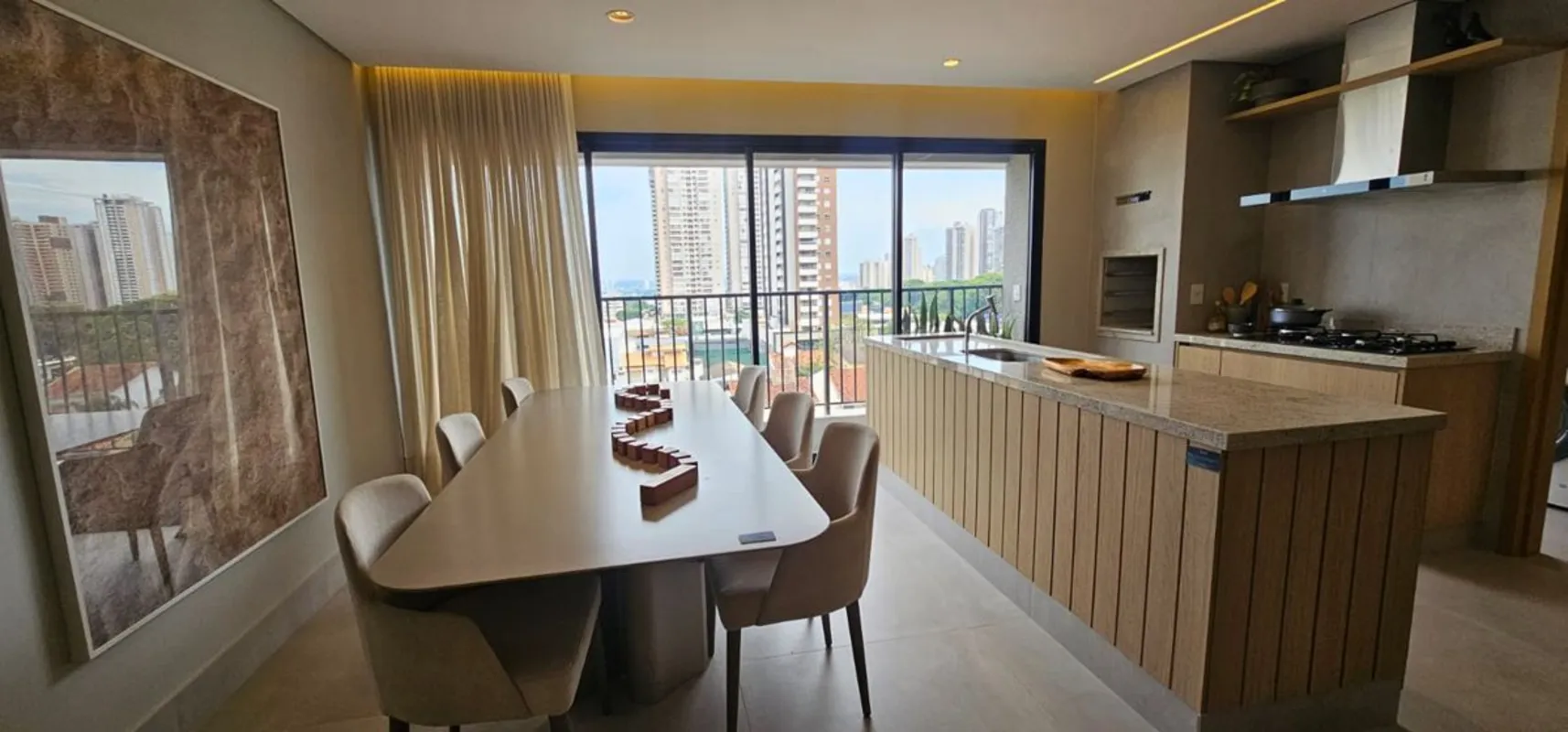 Apartamento 3 Suítes, 122m2 no Jardim AméricaSala e Cozinha Integradas com Churr...