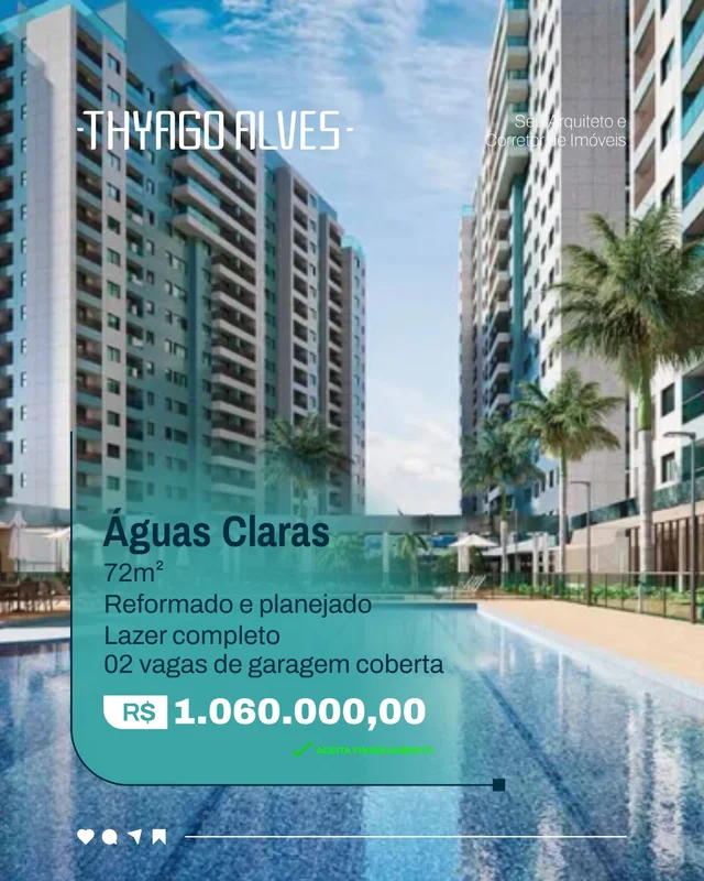 Apartamento de Alto Padrão | Águas Claras | R$ 1.060.000,00Belíssimo apartamento...