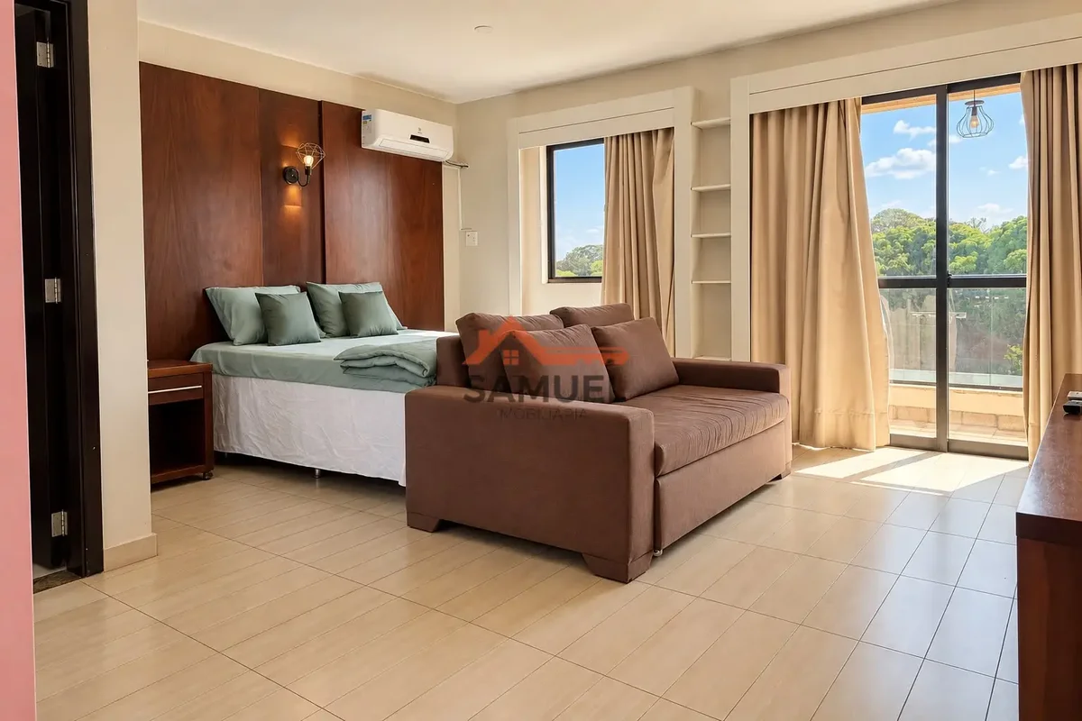LAKE SIDE APART HOTEL | FLAT COM VISTA PARA O LAGO PARANOÁ39 m² | 1 quarto | Var...