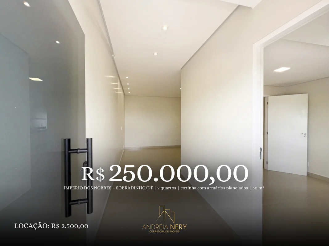 APARTAMENTO 100% REFORMADO | IMPÉRIO DOS NOBRES – SOBRADINHO/DFVENDA: R$ 250.000...