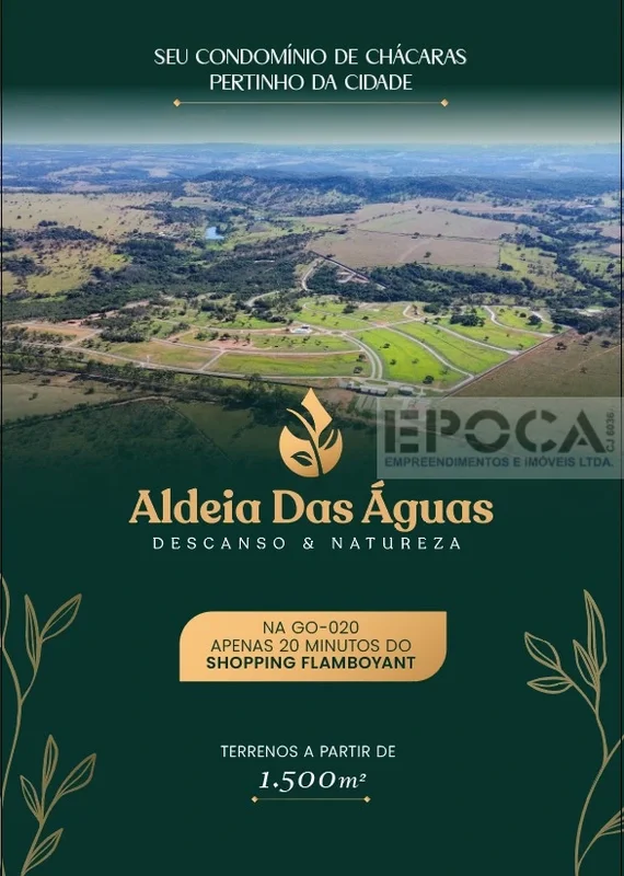 Condomínio de Chácaras Aldeida das Águas Recanto e Natureza, localizado no munic...