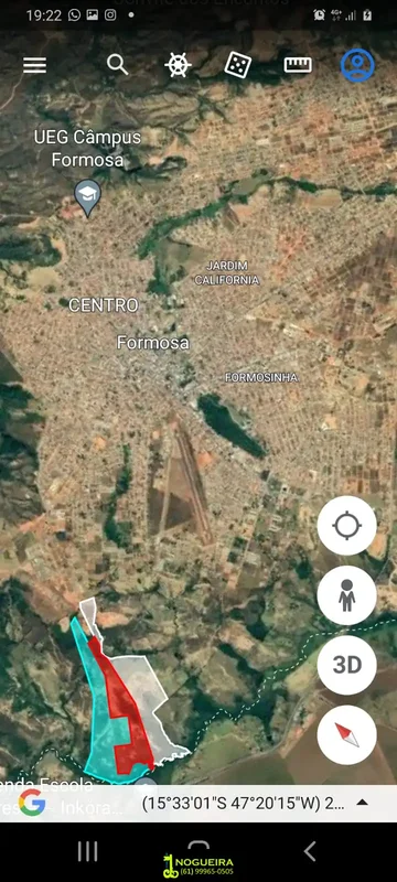 VENDO 60 HECTARES (600.000 m2)ÁREA SEMI-URBANA DE FORMOSAEXCELENTE LOCALIZAÇÃOÓT...