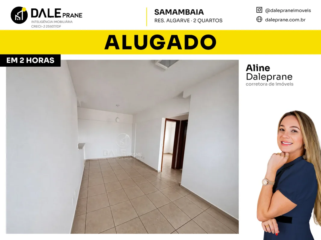 Apartamento com 2 quartos, semi-suíte e armários no Residencial Algarve – Samamb...
