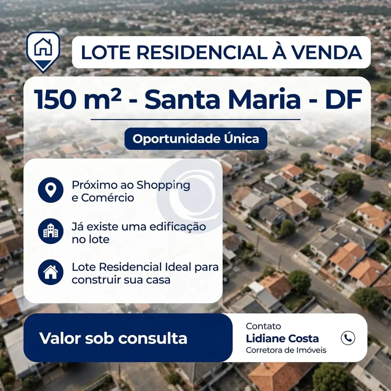 Oportunidade !Lote a venda na Qr 214 -Santa Maria Já existe uma construção no lo...