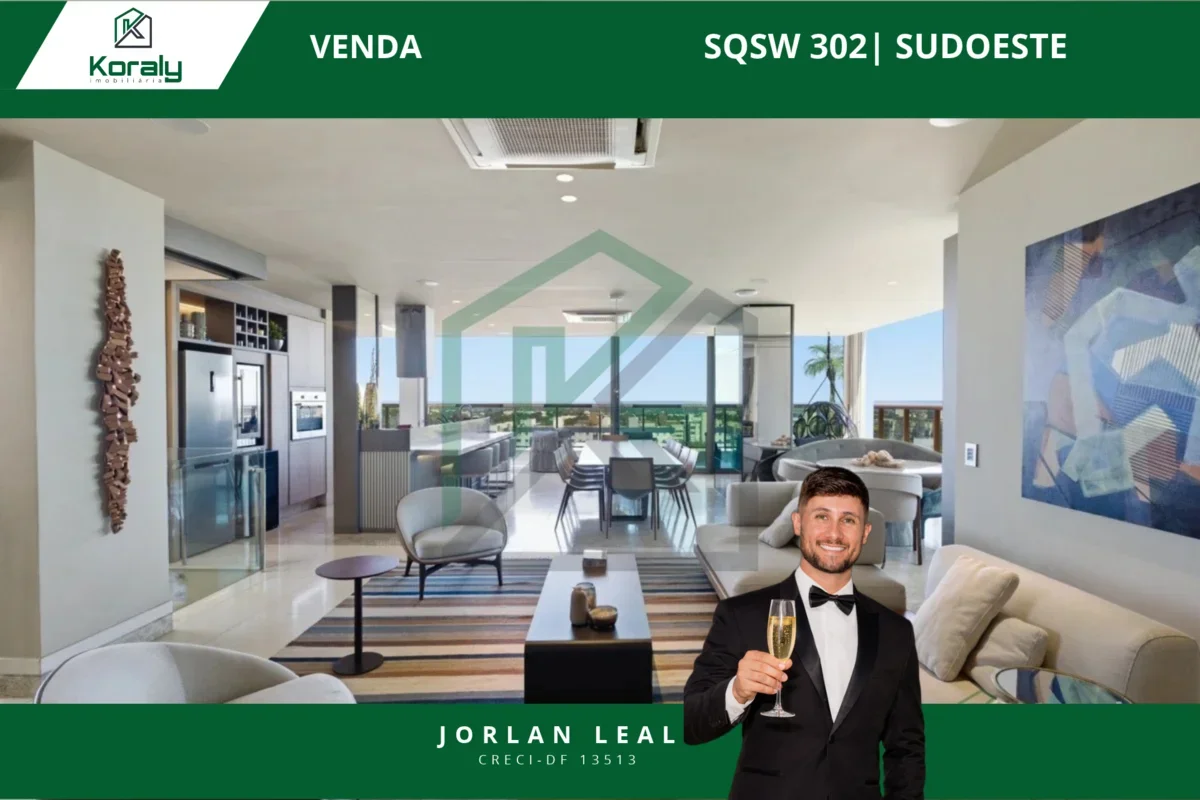 SQSW 302 – Cobertura Exclusiva 525 m² MobiliadaProjeto assinado pelo renomado es...