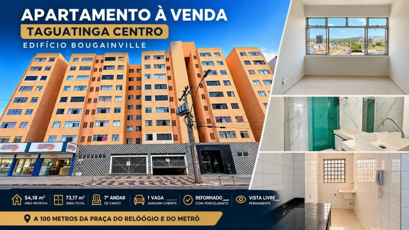 # APARTAMENTO REFORMADO À VENDA EM TAGUATINGA CENTRO | EDIFÍCIO BOUGAINVILLE | 5...