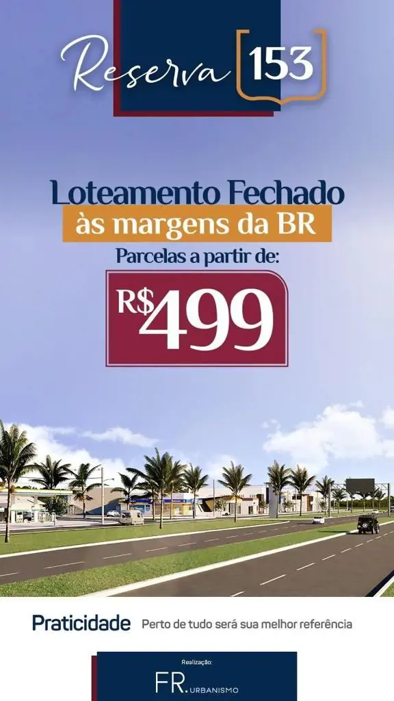 Loteamento fechado Reserva as margens da BR-153 em Anápolis prox. Daia. a 1 minu...