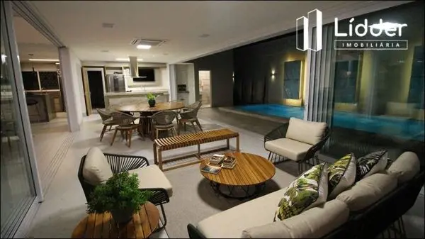 Sobrado moderno no condomínio horizontal Jardins Lisboa. Suíte master com banhei...