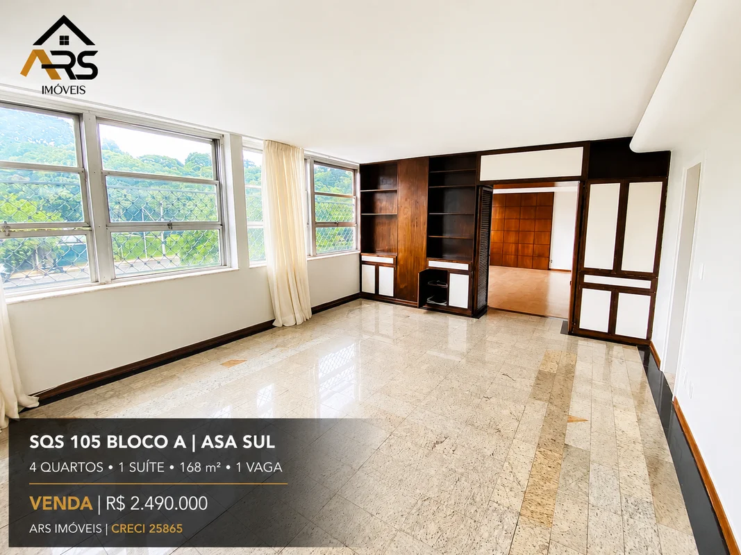 Excelente apartamento localizado em uma das melhores quadras da Asa Sul!O aparta...