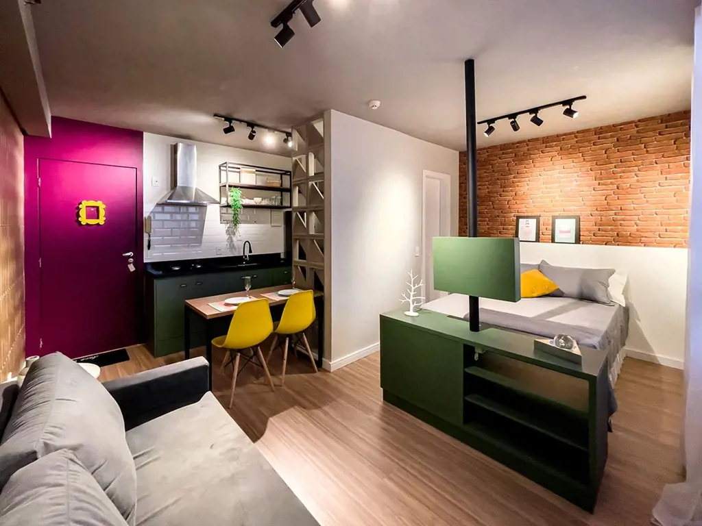 Alugamos linda kit mobiliada e decorada no Park Sul - Park Studios.São 27m2 priv...