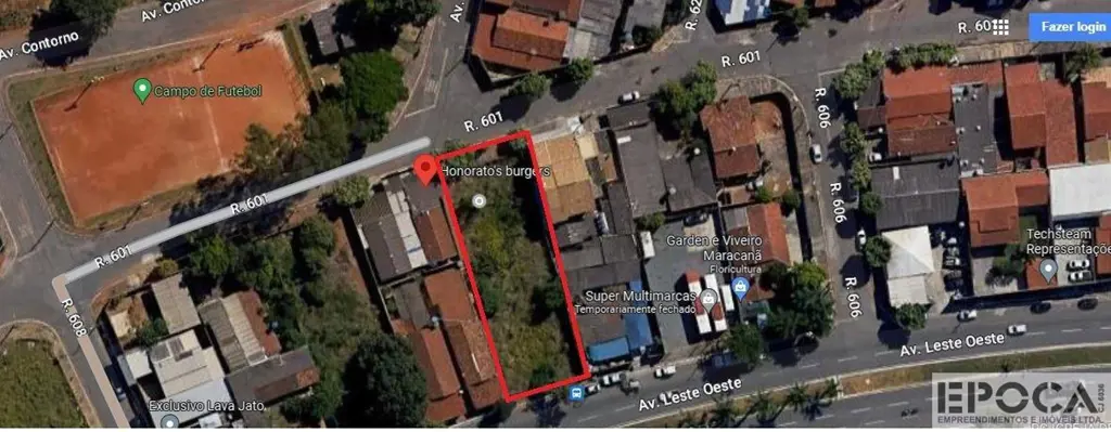 LOTE COM ÁREA DE 933M², 02 FRENTES SENDO PARA AV. LESTE OESTE E PARA A RUA 601, ...