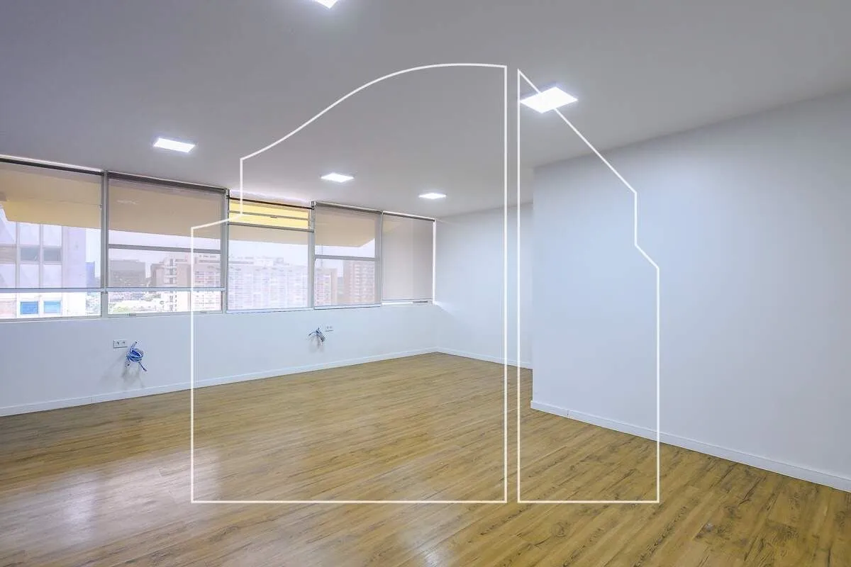 DALL'OCA IMÓVEIS ALUGA:Sala dupla ampla e dividida e vista parcial para o Setor ...