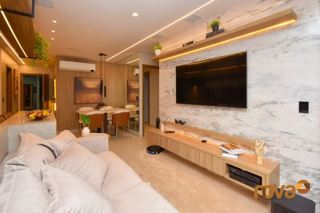 Apartamento 2 quartos com 2 suítes no setor Bueno, vista livre, andar intermediá...