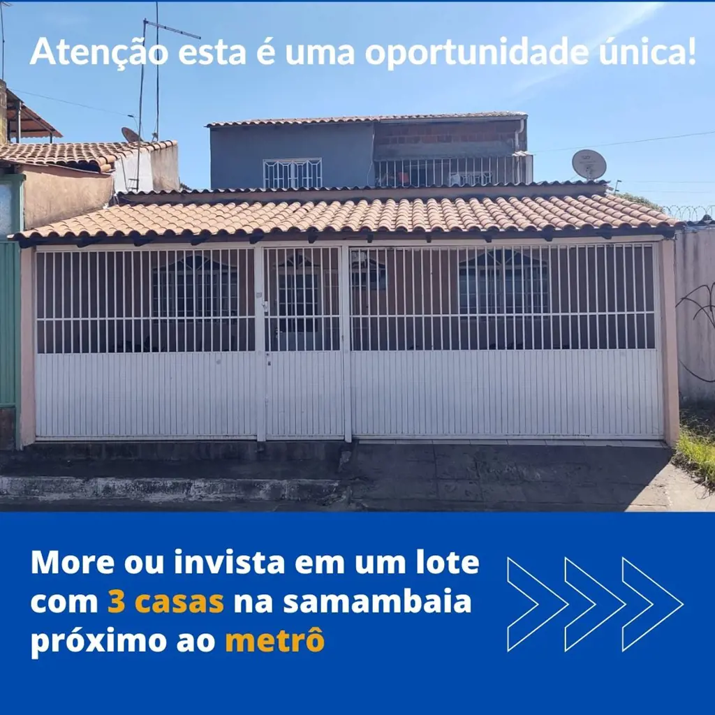 ??Vendo Lote com 3 casas em Samambaia. - Escriturada; - Na QR 210;- 150m²; - Arm...