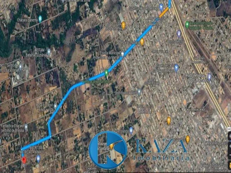 Chácara de 4.760m² sem nenhuma edificação, com muro nos fundos, não está cercada...