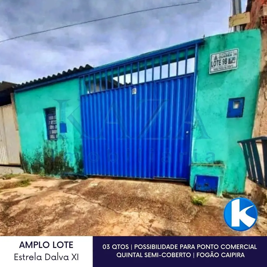 Ótima casa de 03 quartos e grande lote no bairro Parque Estrela Dalva XI, em San...