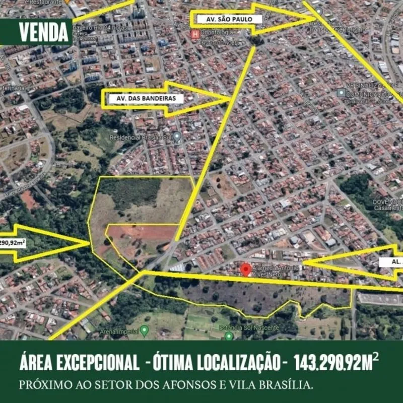Área composta por 4 quadras totalizando 38.538,92m: Quadra 67 - lotes 01 ao 32;Q...
