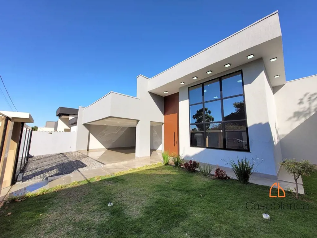 Excelente casa térrea recém-construída com 3 suítes e lazer completo no Vicente ...