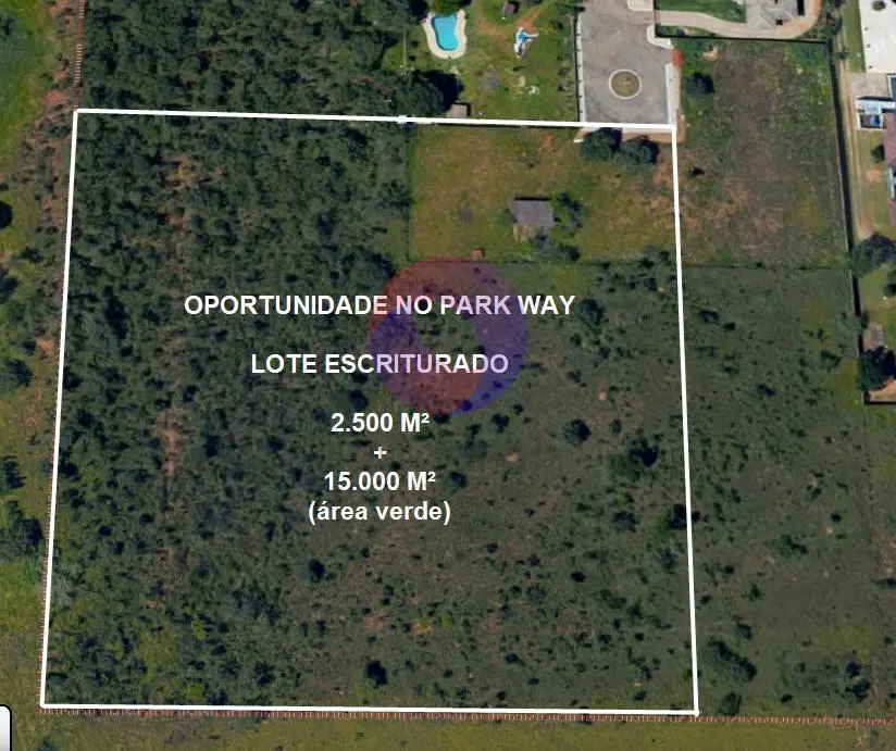 Excelente lote na quadra 12 do Park Way com um diferencial exclusivo!!!Trata-se ...