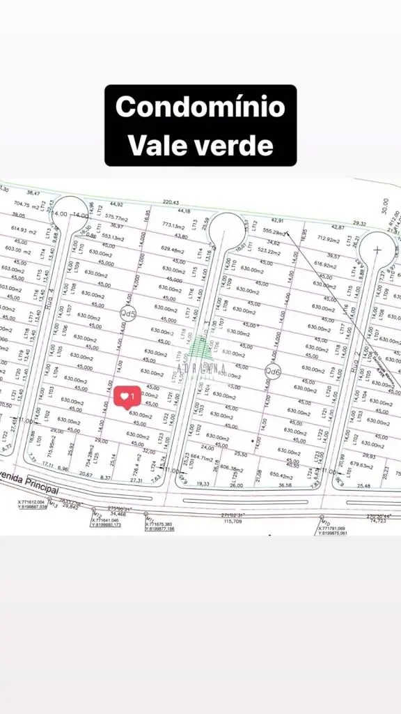 terreno condômino frente para Lago Corumbá com área de 630 m² 08/06/24