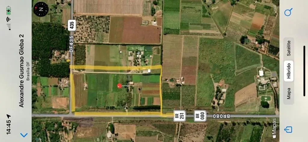 VENDOÁREA ESPETACULAR COM 17,38Ha ESCRITURADA E REGISTRADA, ÀS MARGENS DA BR 080...