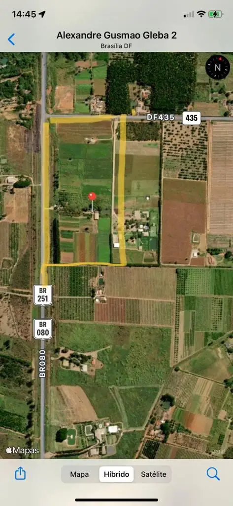 VENDOÁREA ESPETACULAR COM 8 HECTÁRES, ESCRITURADA E REGISTRADA, ÀS MARGENS DA BR...