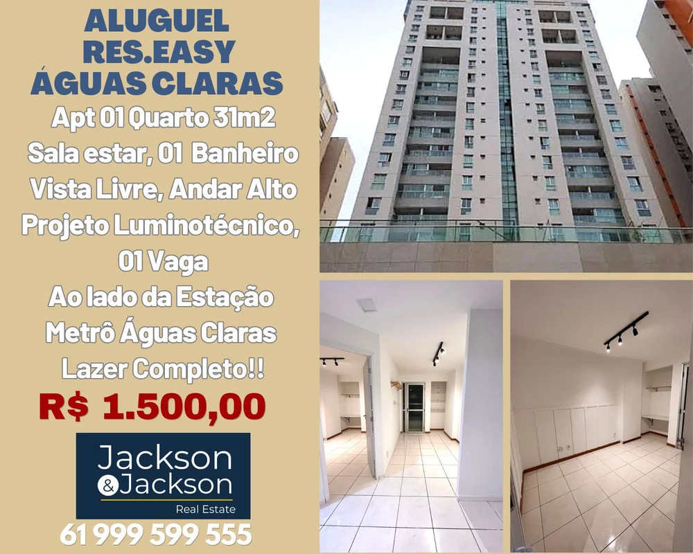 Alugo apartamento de 01 Quarto na Melhor localização de Águas Claras.Apartamento...