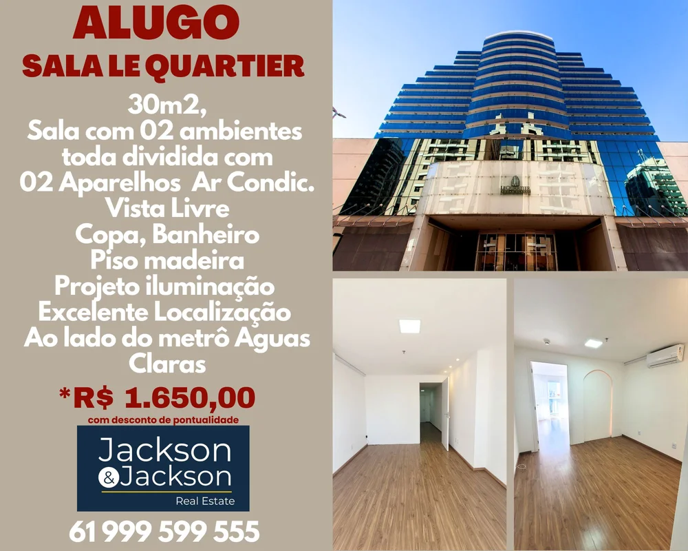 LOCAÇÃO - Sala Comercial Le Quartier em Águas ClarasSala com localização privile...