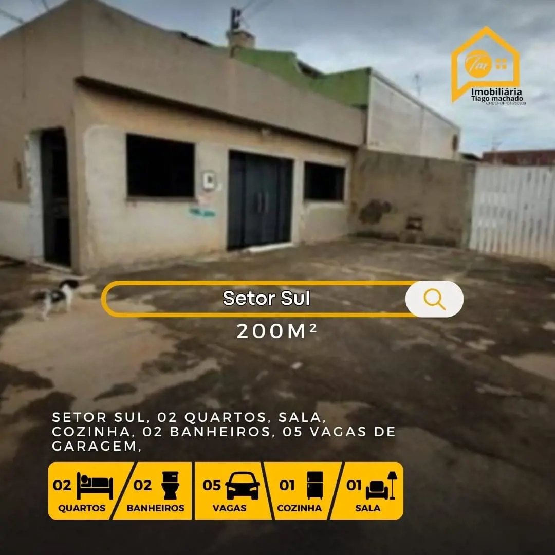 Excelente casa no Setor SulCasa com 2 quartos, sala, cozinha e banheiro social.Á...