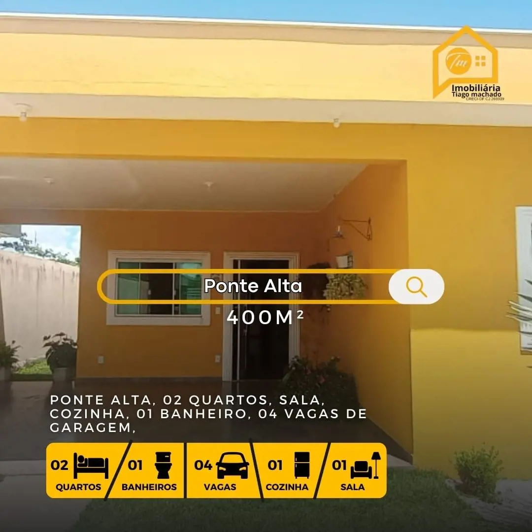 Linda casa na Ponte AltaCasa composta por 2 quartos,Sala, cozinha, banheiro soci...