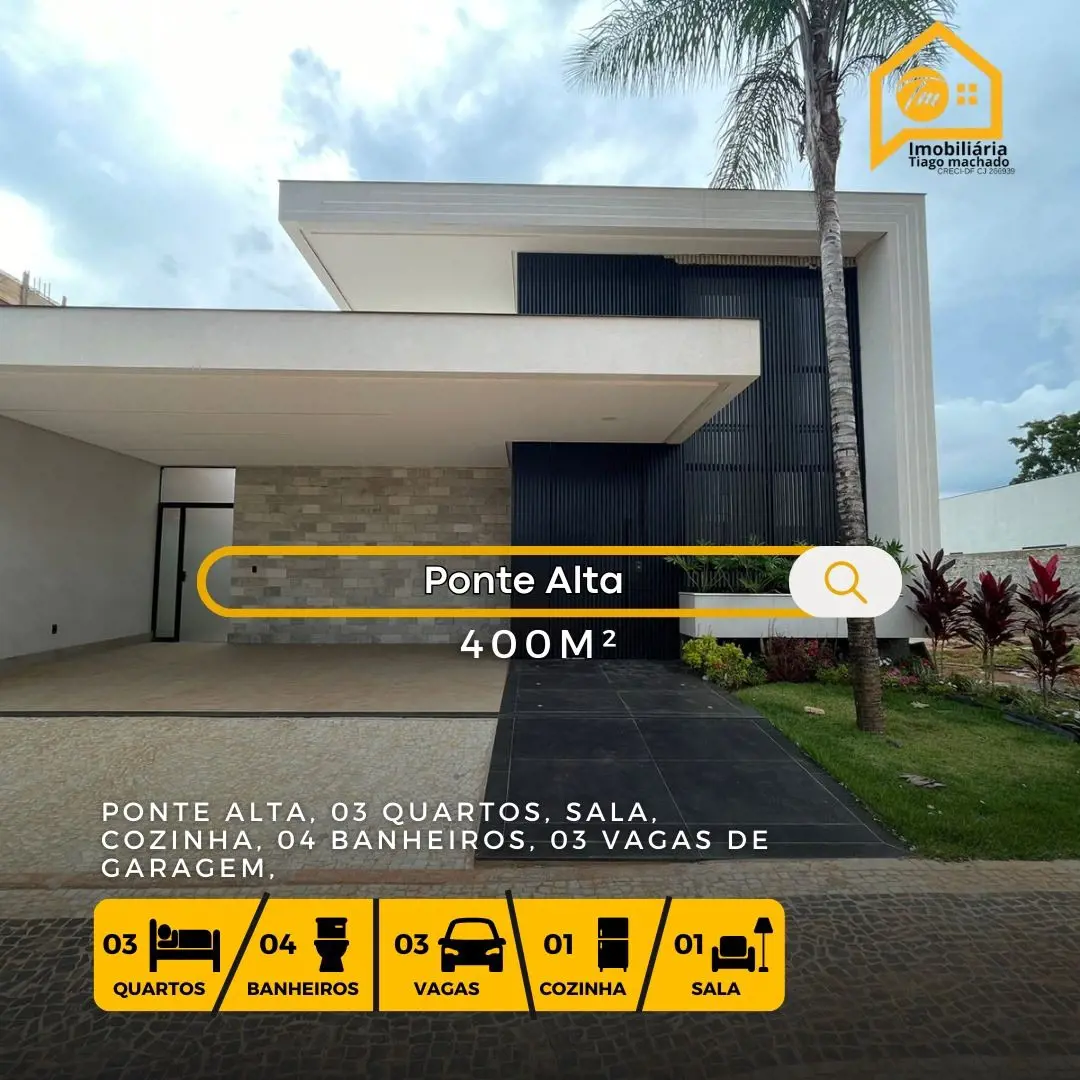 Excelente casa na Ponte AltaCasa com 3 quartos, sendo 3 suítes, sala deTV, sala ...