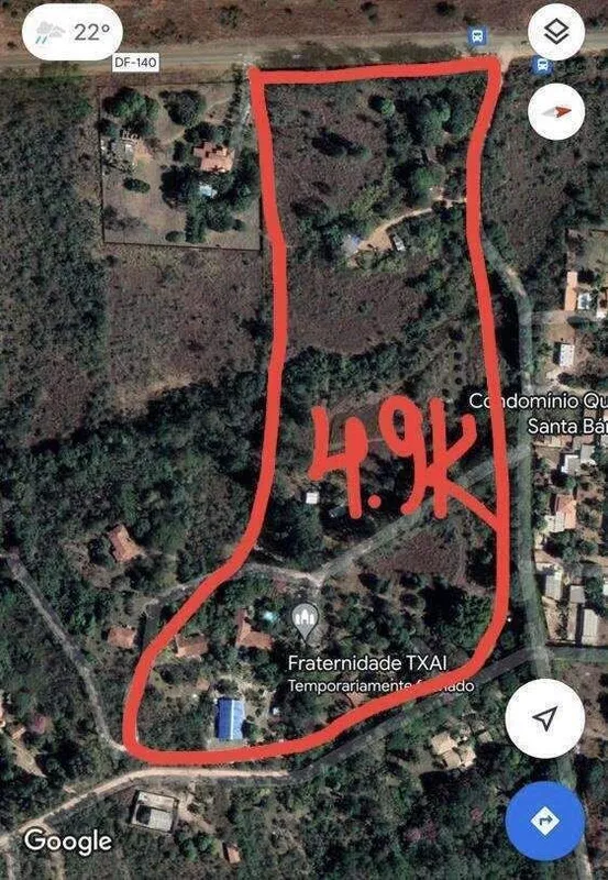 Linda área as margens da DF/140 a venda Area com 40.000m2 totalmente mista, pode...