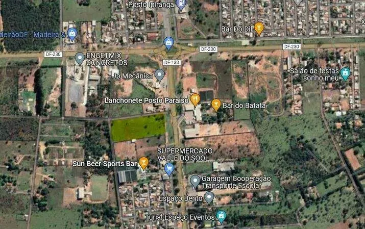 Terreno/Chácara, as margens da DF 130, com 23.000,00m2;Frente e lateral livres,A...