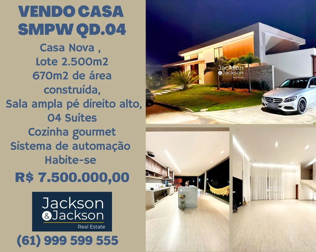 CASA NOVA A VENDA SMPW 04Casa nova recém construída, com arquitetura moderna loc...