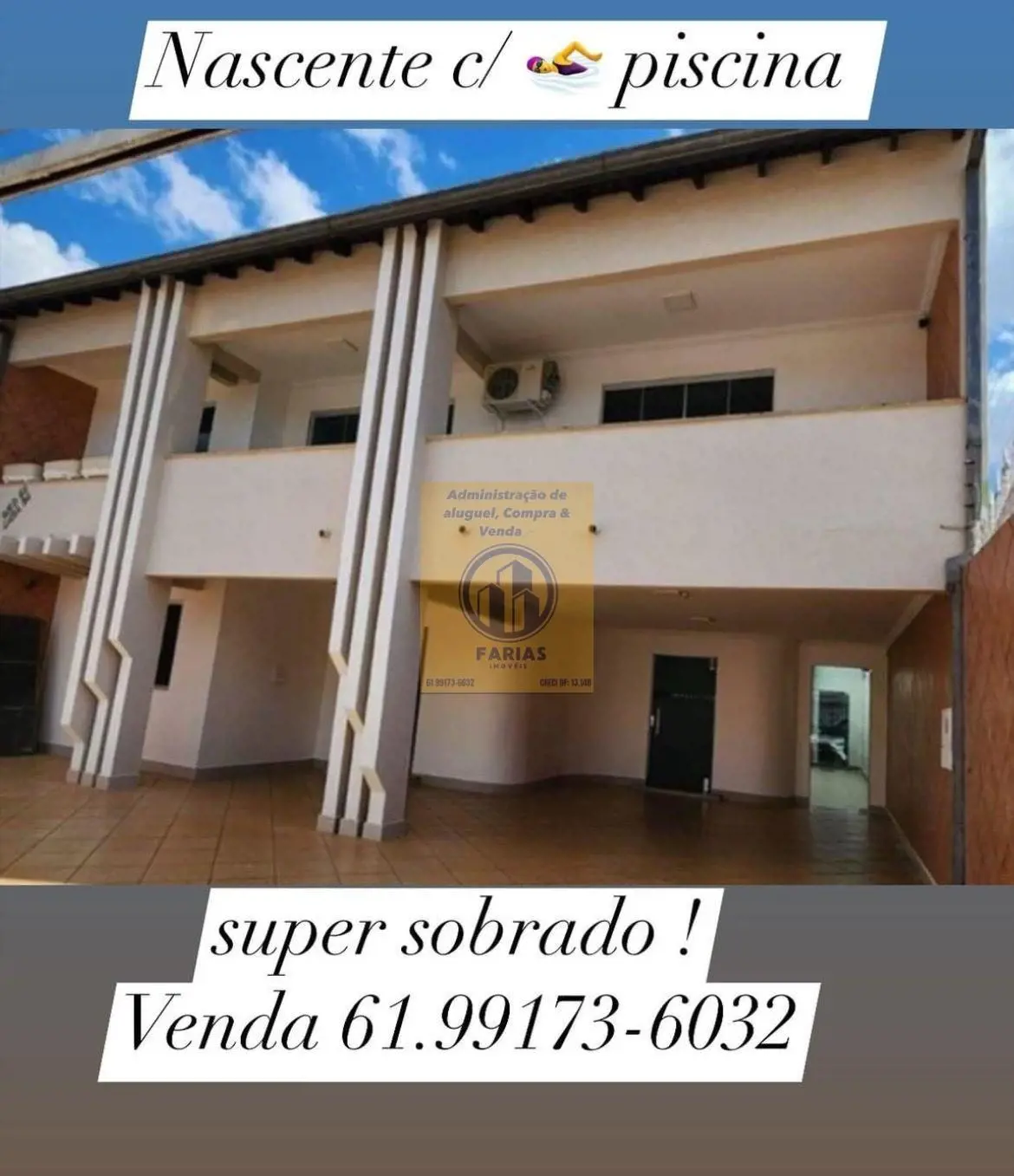 FARIAS IMÓVEIS VENDE:61.99173-6032Imóvel merece sua visita !!! 09/06/24