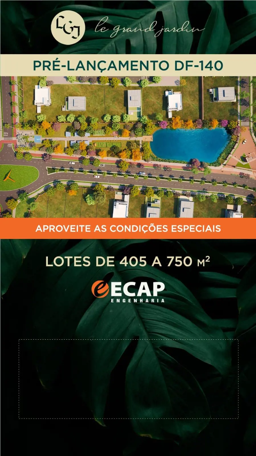 O Le Grand Jardin será um novo condomínio fechado na capital federal, localizado...